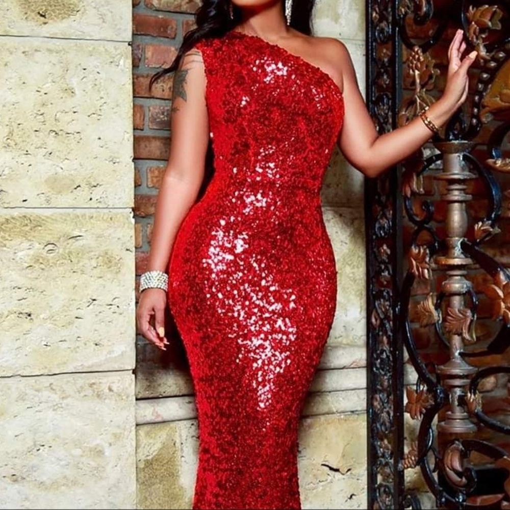 New Never worn Red sequin dress